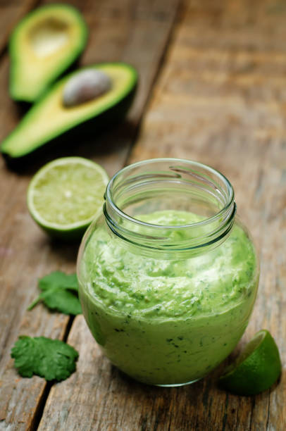 istock Greek yogurt avocado cilantro lime dressing 657350750