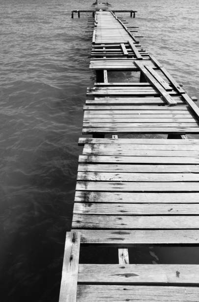 istock Wooden pier on the sea background 657351590