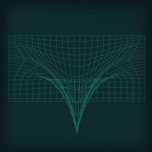 Space time grid with binary numbers background Hires JPEG (5000 x 5000 pixels) and EPS10 file included. File contains gradient mesh (eps10). astrophysics stock illustrations