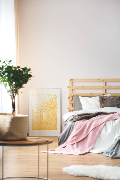 istock Plant and poster in bedroom 657371484