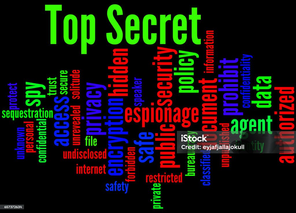 Top Secret, word cloud concept 8 Top Secret, word cloud concept on white background. Bureaucracy stock illustration