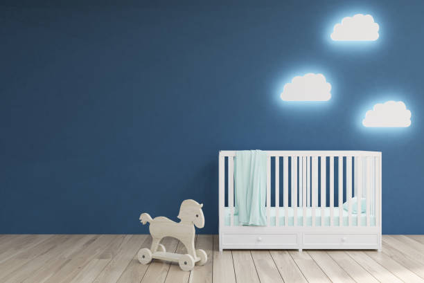 istock Baby’s room, blue walls 657382752
