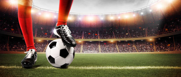 istock Football player with ball 657385296