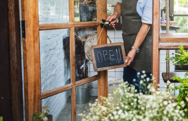 istock Cafe Open Shop Retail Welcome Notice Retail Front 657385850