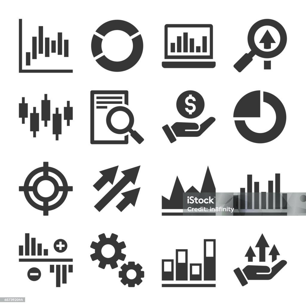 Stock Market Trading Icons Set. Vector Stock Market Trading Icons Set. Vector illustration Fashion Collection stock vector