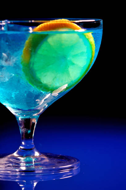 istock Close up of blue curacao drink 657393134