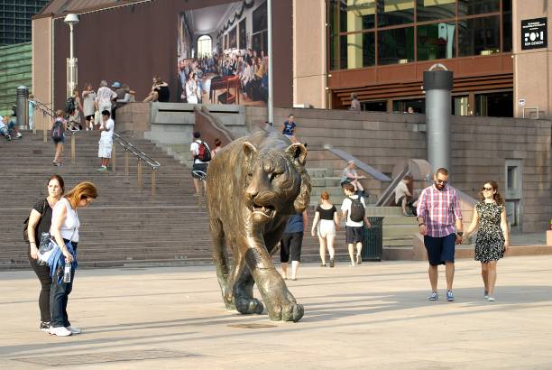 Stone lion from Oslo, Norway. ( The statue is situated in front of Norwegian parliament ).