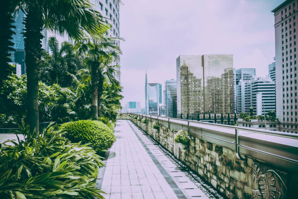 istock Urban office building relaxation garden 657396682