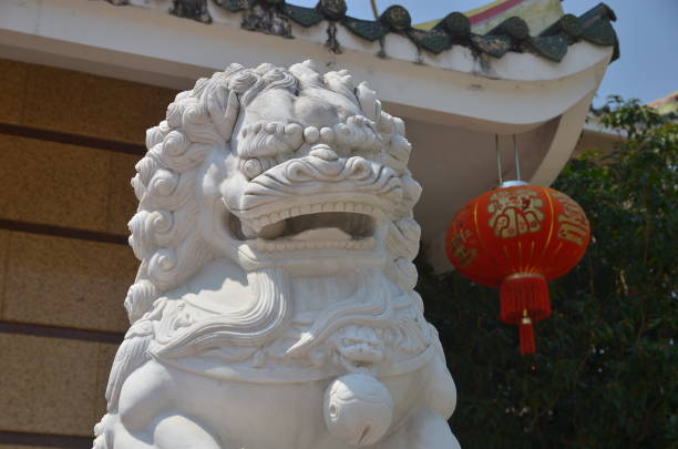 istock Lion statue in Chinese temple 657397060