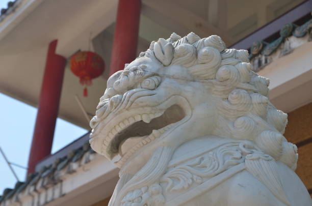 istock Lion statue in Chinese temple 657397216