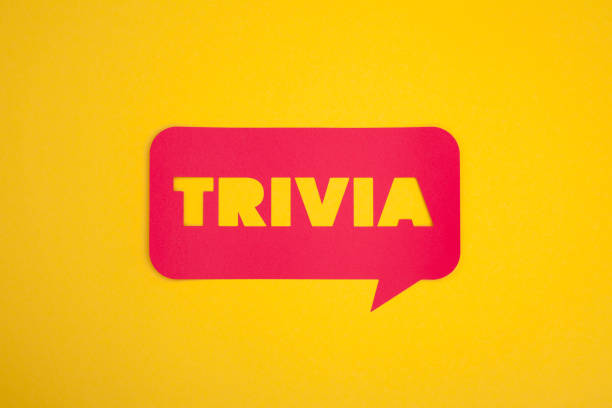 The trivia cardboard text sign The trivia word placed in a red cloud isolated on yellow. trivia stock pictures, royalty-free photos & images