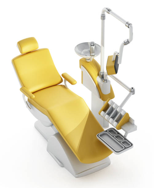 istock Dentist's chair isolated on white 657411336