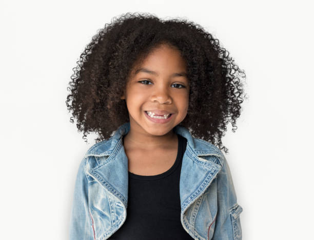 Little Girl Smiling Happiness Studio Portrait