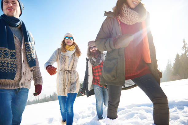 istock Fashionable friends during winter time 657414882