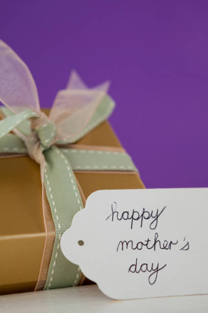 istock Happy mothers day card with gift box 657418342