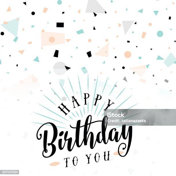 Vektorillustration Von Happy Birthday Greeting Card Stock Vektor Art und mehr Bilder von Geburtstagskarte