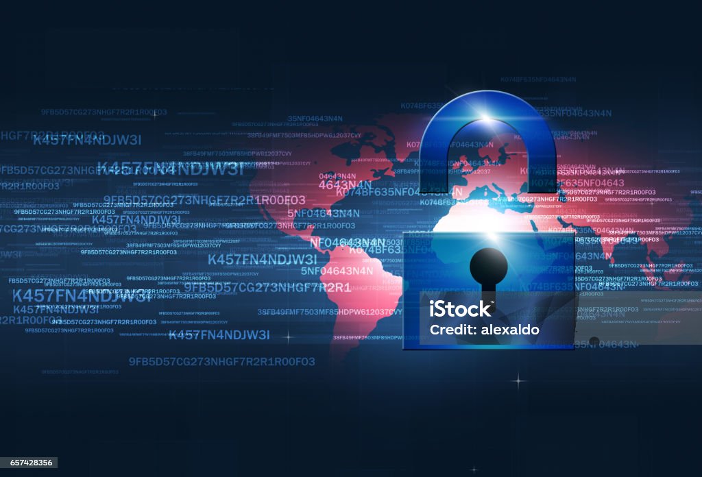 Digital Coding Lock Stock Illustration - Download Image Now - Abstract ...