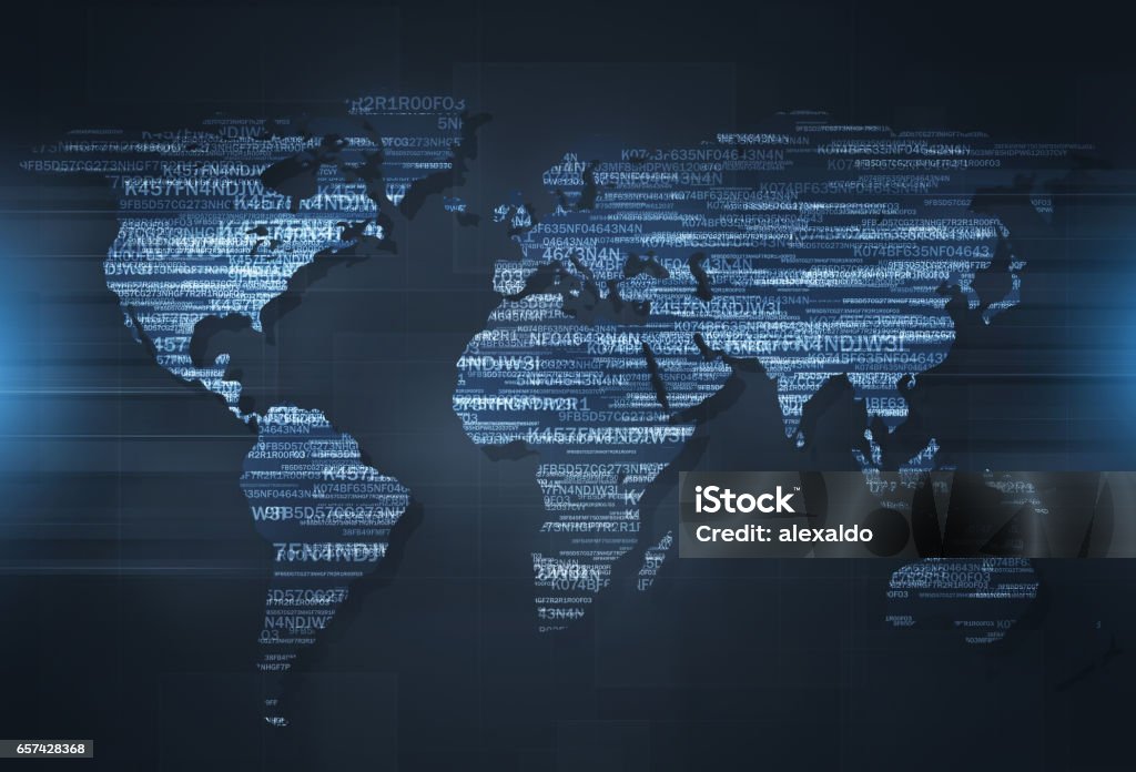 Web Coding Map Stock Illustration - Download Image Now - Abstract, Blue ...