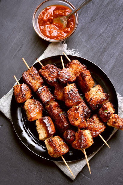 istock Grilled pork skewers 657429128