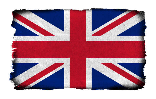 grunge flag of the united kingdom background isolated - english flag british flag flag grunge imagens e fotografias de stock