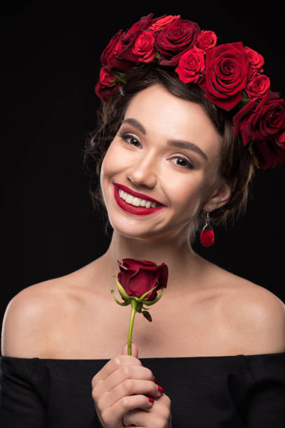 istock woman with roses wreath on head 657449206