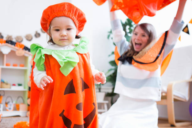 istock Parent-child room decorations for Halloween 657456062