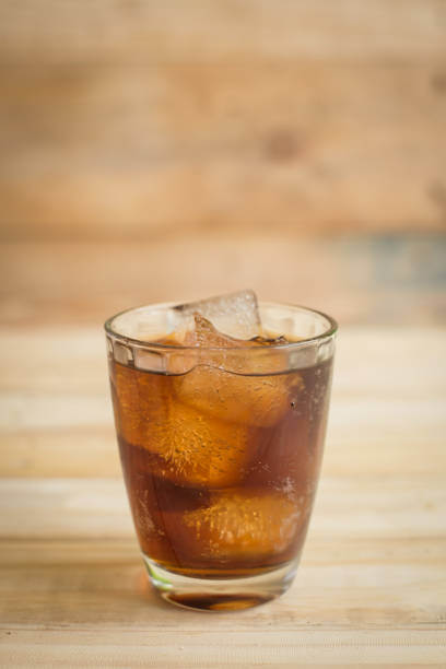 istock Coca Cola with ice on the wooden floor 657456376
