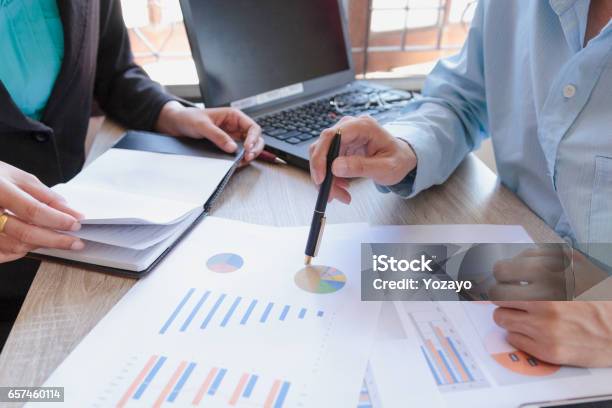 Business Team Meeting Present Stock Photo - Download Image Now - Technology, Business Finance and Industry, Contract