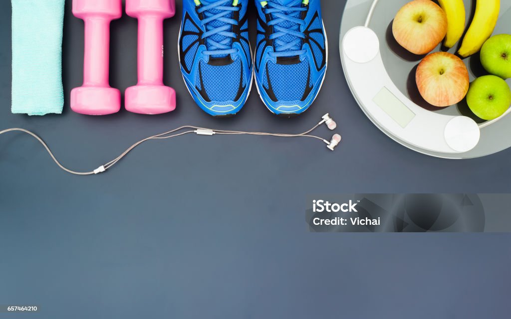 Fitness e o conceito de perda de peso, - Foto de stock de Bem-estar royalty-free