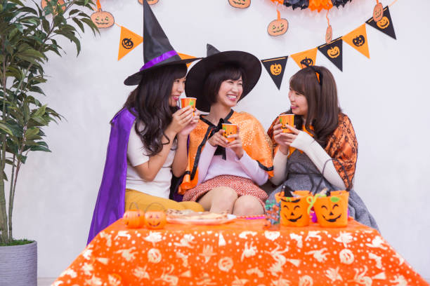 istock Ladies Halloween party 657464382