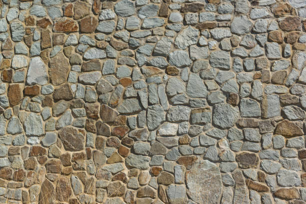 istock Background from the wall built from large natural stone limestone. Texture 657467994