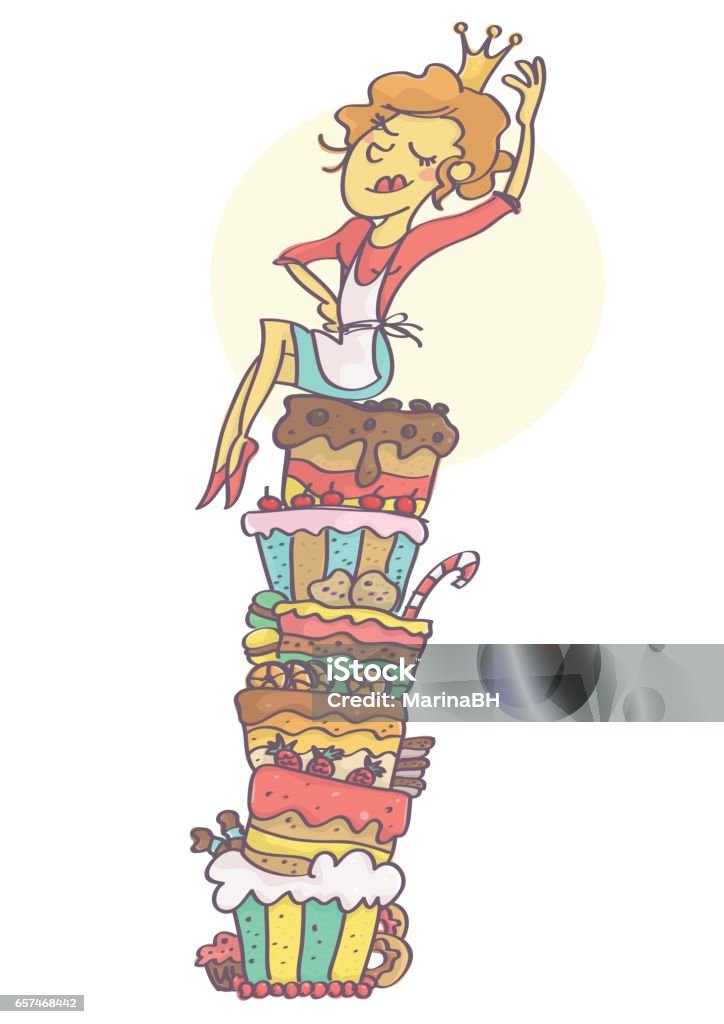 Cooking Queen Vector Cooking Queen Stock Illustration - Download Image Now - Adult, Adults ...