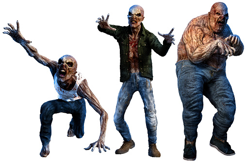 Zombies 3D illustration