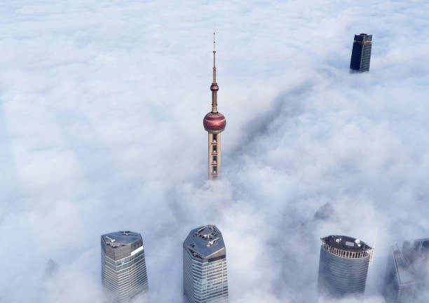 istock Shanghai Skyline in Thick Fog 657469256