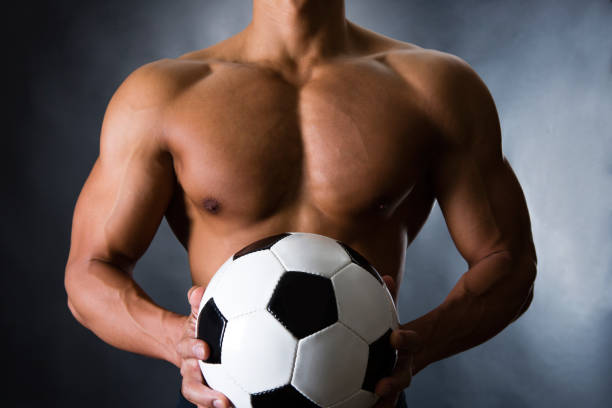 istock Men with a soccer ball 657477922