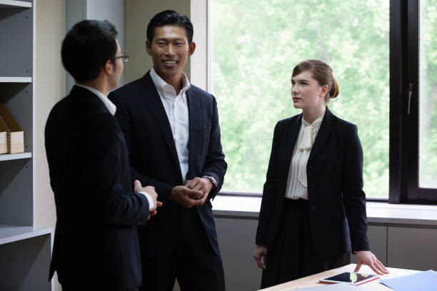 istock Business people talk around the table, 657481320