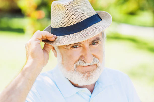 istock Happy senior man close-up portrait 657482386