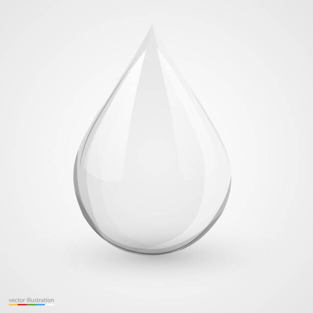 Water drop on white isolated. 3D water drop on white isolated. Vector illustration teardrop stock illustrations