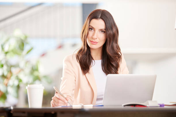 istock Businesswoman with laptop 657499774