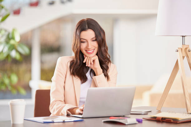 istock Woman working in the laptop 657499786
