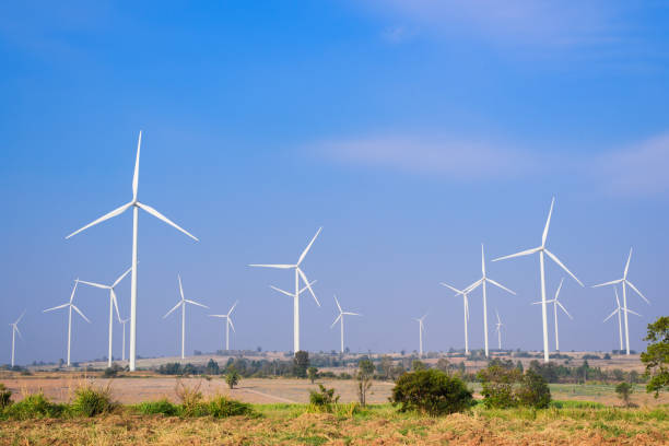 istock Wind turbine renewable energy with blue sky 657500228
