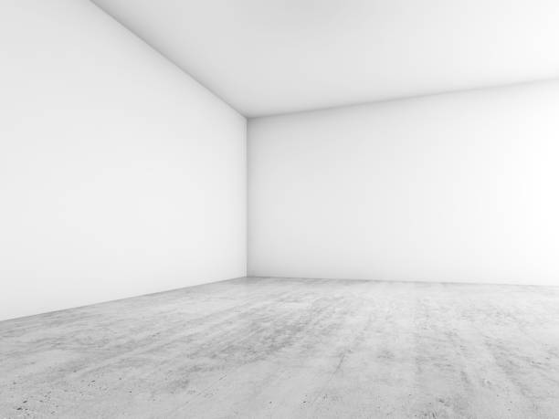 istock Abstract empty interior, corner of blank white walls 657503518