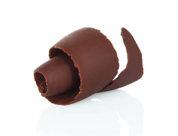 istock Chocolate shavings on white background 657513742