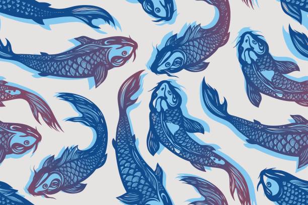 Blue Koi Pattern 3,700+ Blue Koi Fish Stock Photos, Pictures & Royalty-Free Images - iStock