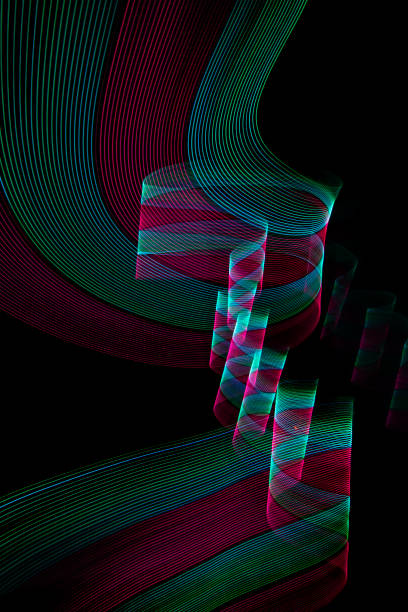 istock Abstract line from LED light on the black background. 657524080