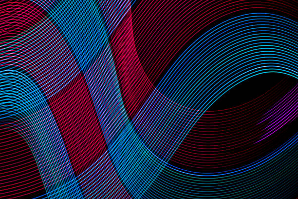 istock Abstract line from LED light on the black background. 657528916