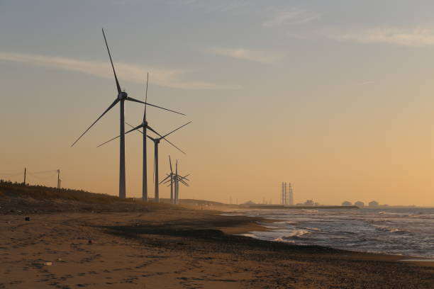 istock Wind turbines and the Japan Sea 657532642