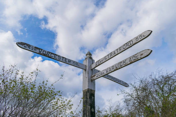 Sign Post Sign post along the Birmingham - Worcester, Kings Norton, Birmingham, UK warwick uk stock pictures, royalty-free photos & images