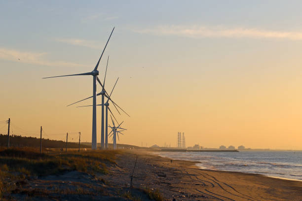 istock Wind turbines and the Japan Sea 657543722