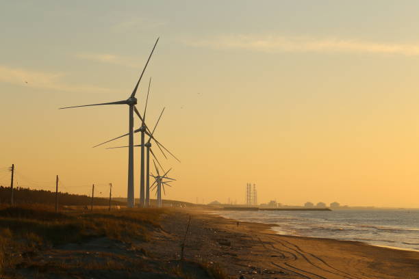 istock Wind turbines and the Japan Sea 657548170